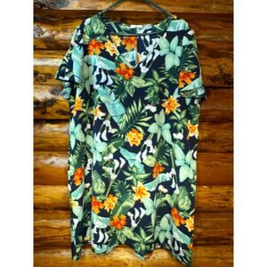 Entro Tropical Print Dress Size 1X